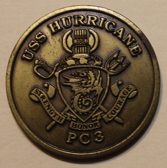 USS Hurricane PC-3 Naval Special Warfare / SEALs Navy Challenge Coin