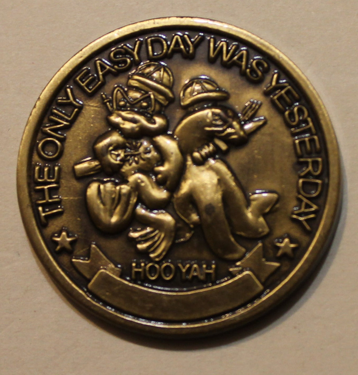 Navy SEAL Team, The Only Easy Day Was Yesterday Bronze Challenge Coin ...