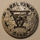 Naval Special Warfare SEAL Team 5 / Five Special Operations Task Force West SOTF-W 2018-19 Iraq Navy Challenge Coin