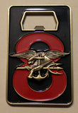 Naval Special Warfare SEAL Team 8 / Eight 1-Troop Alpha Platoon Aces & Eights Dead Man's Hand Death Navy Challenge Coin