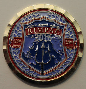 RIMPAC 2016 25th RIMPAC Hawaiian Islands Navy Challenge Coin