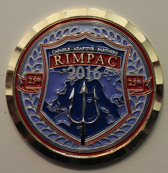 RIMPAC 2016 25th RIMPAC Hawaiian Islands Navy Challenge Coin