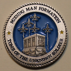 POW MIA Tomb of Unknown Soldier Missing Man Formation Challenge Coin