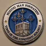 POW MIA Tomb of Unknown Soldier Missing Man Formation Challenge Coin