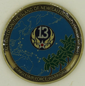 13th Air Force Jungle Air Force Warriors Inactivated 2012 ser#095 Challenge Coin