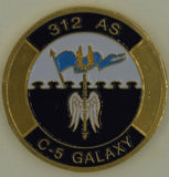 312th Airlift Sq C-5 Galaxy Backbone of Deterrence Air Force Challenge Coin