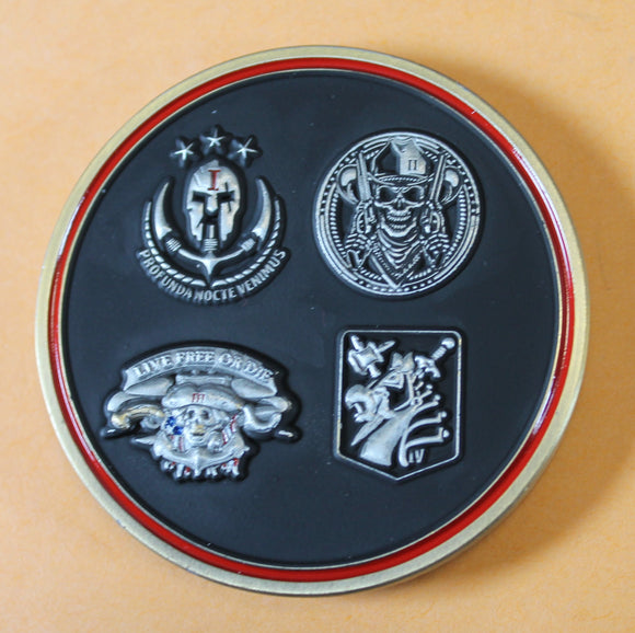 Special Boat Team SBT-12 (4 Troops Insignia) Navy Challenge Coin