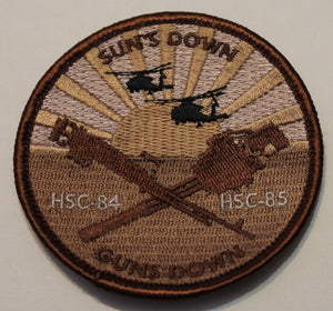 Helicopter Sea Combat HSC-84 Red Wolves and HSC-85 Firehawks Combat Search & Rescue for Navy SEALs Patch