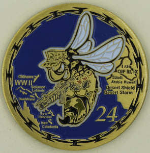 24th Mobile Construction BN MCB-24 Alpha Company Seabee/CB Navy Challenge Coin