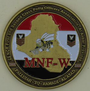 Op Iraqi Freedom 2008 MNF-W FCPO Seabee/CB Navy Challenge Coin
