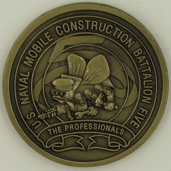 5th Mobile Construction BN MCB-5 Bronze Seabee/CB Challenge Coin