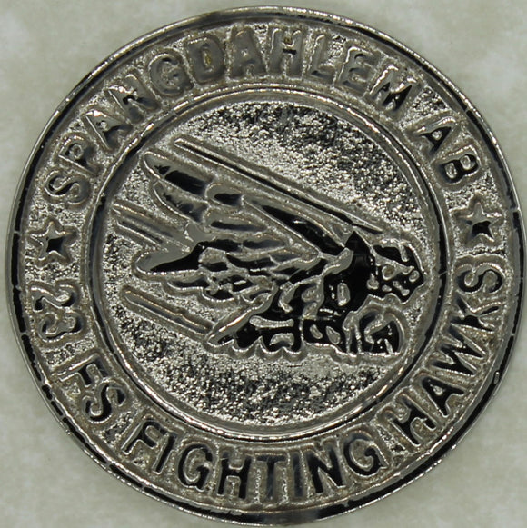 23rd Fighter Squadron Fighting Hawks Spangdahlem AB Germany Air Force Challenge Coin