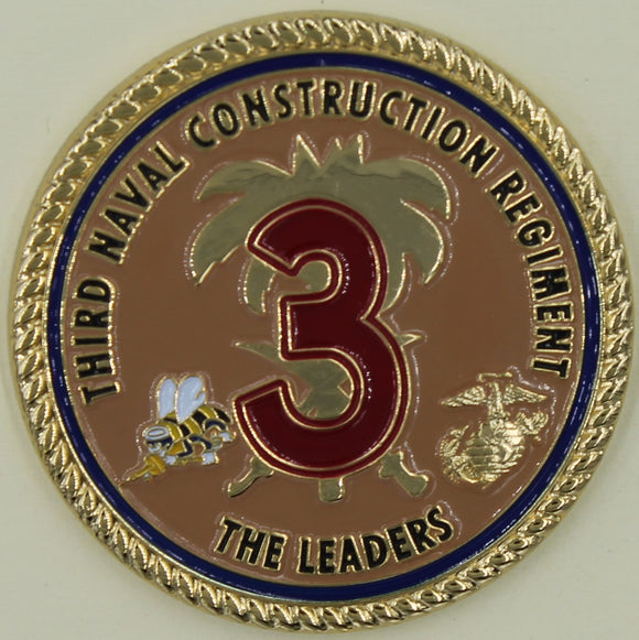 Commodore 3rd Naval Construction Reg TF-Keystone Afghanistan 2010-11 Seabee/Cb Challenge Coin