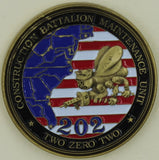 202nd Construction Battalion Maintenance Unit DET Kings Bay Georgia Seabee/CB Challenge Coin