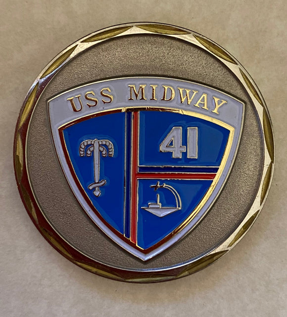 USS Midwat CV-41 Aircraft Carrier Navy Challenge Coin