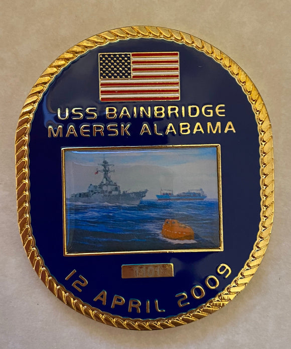 USS Brainbridge DGD-96 Maersk Alabama SEAL Team 6 Navy Challenge Coin