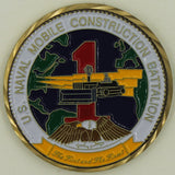 Commander 1st Mobile Construction Battalion MCB-1 Seabee/CB Challenge Coin