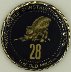 28th Mobile Construction BN MCB-28 Command Master Chief Seabee/CB Challenge Coin
