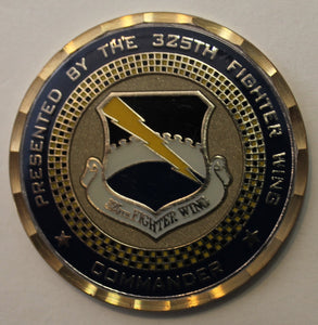 325th Fighter Wing Tyndall AFB, Florida Commander Serial #009 Air Force Challenge Coin