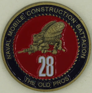 Commander 28th Mobile Construction BN MCB-28 Seabee/Cb Challenge Coin