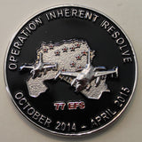 77th Expeditionary Fighter Squadron Op INHERENT RESOLVE Serial #003 Pilot: Cheese Air Force Challenge Coin
