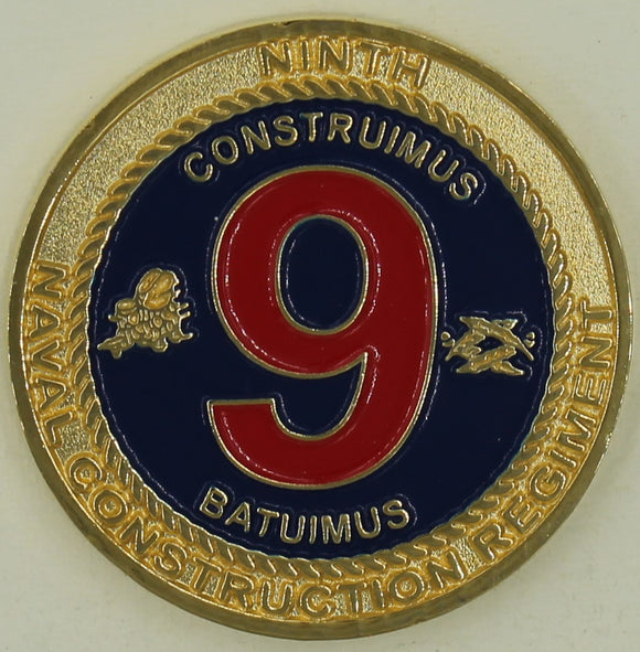9th Construction Reg Chiefs Mess Seabee/CB Challenge Coin