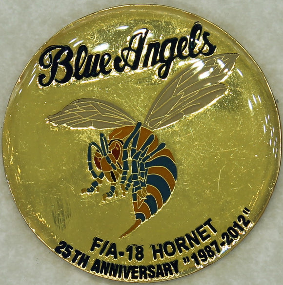 Blue Angels 25th Anniversary F-18 Hornets Navy Challenge Coin