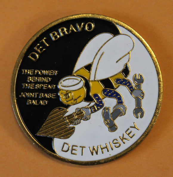 21st Construction Battalion MCB-28 DET Bravo / DET Whiskey Special Operations JBB Navy Challenge Coin