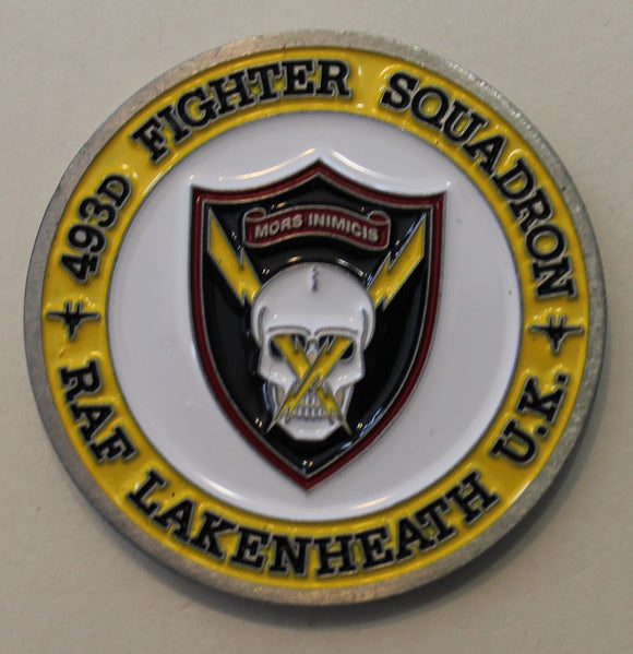 493rd Fighter Squadron F-15 Eagle Grim Reapers Air Force Challenge Coin