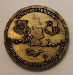 52nd Fighter Wing Spangdahlem Air Base Germany Top-3 Air Force Challenge Coin