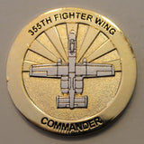 355th Fighter Wing A-10 Warthog Fighter Commander Air Force Challenge Coin