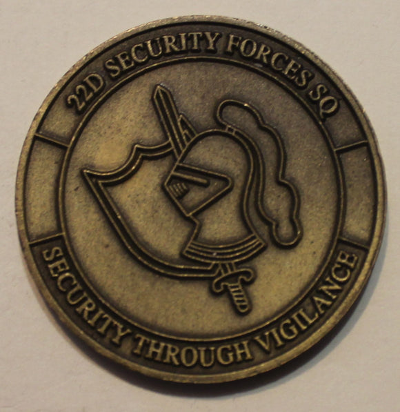 22nd Security Forces Squadron McConnell AFB, KS Air Force Challenge Coin