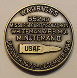 352nd Missile Security Police Squadron (1977-1993) Minuteman Missile II Air Force Challenge Coin