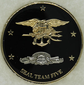 Naval Special Warfare SEAL Team 5 Chiefs Mess Challenge Coin