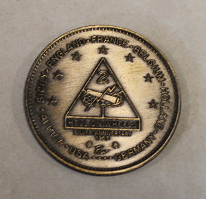 2nd Armored Division Hell On Wheels Bronze Army Challenge Coin