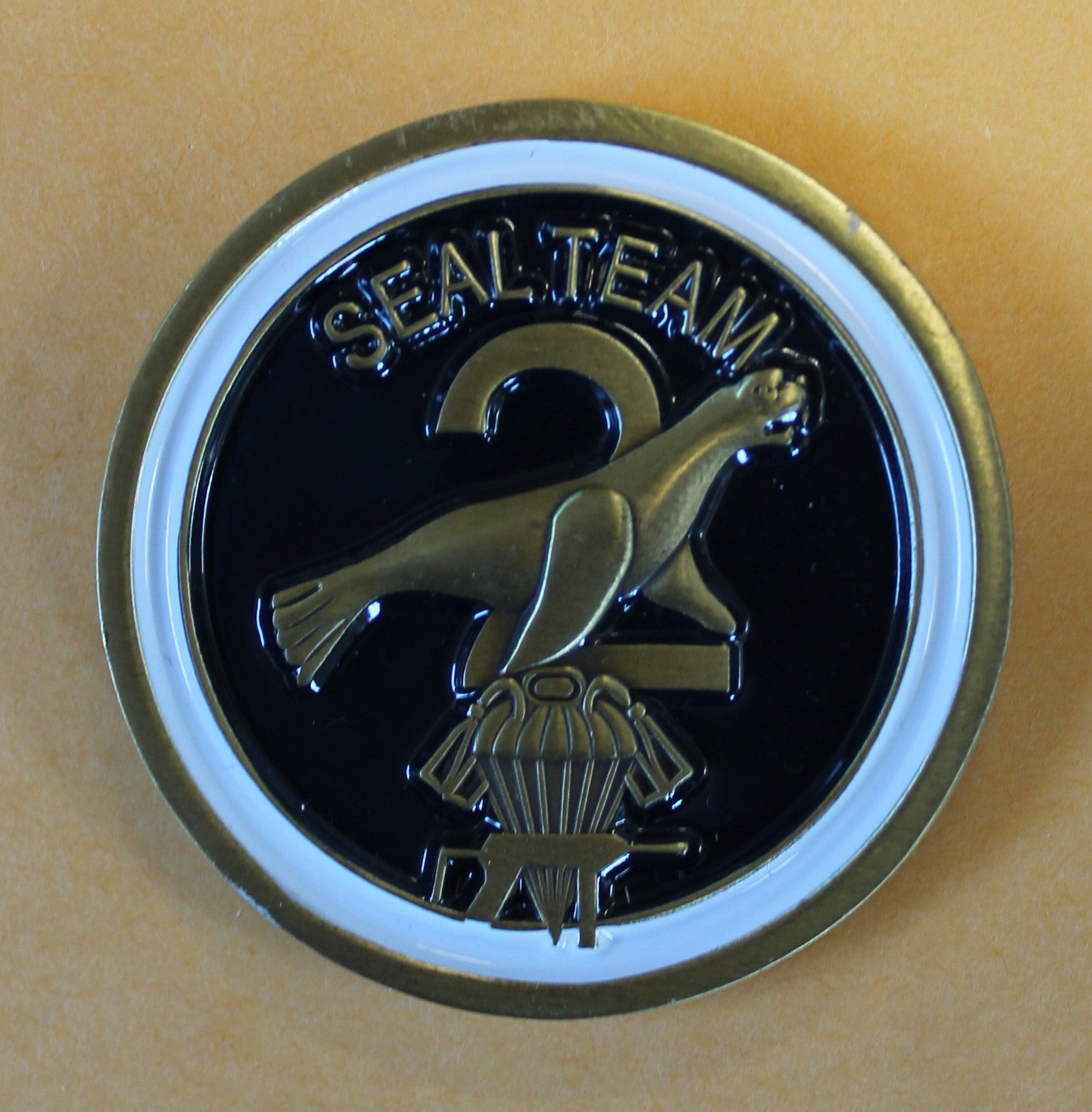 SEAL Team 2 / Two (Four Troop insignias - Small Rare Version) Navy  Challenge Coin