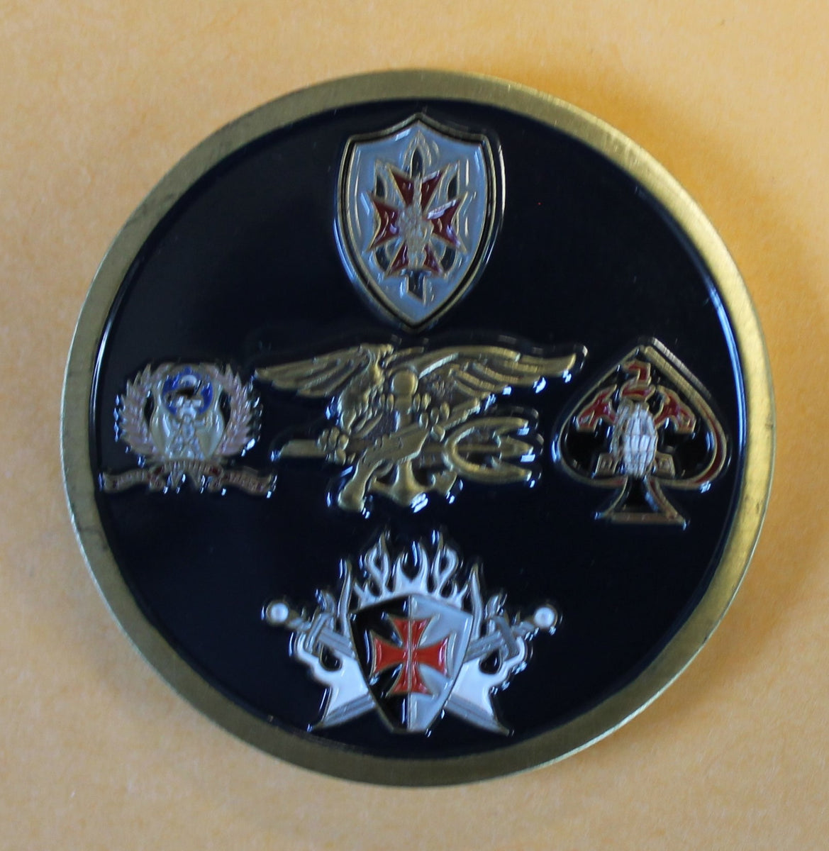 SEAL Team 2 / Two (Four Troop insignias - Small Rare Version) Navy Cha ...