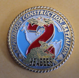 Commander 2nd Amphibious Construction Battalion Two / 2 Seabee / CB Navy Challenge Coin