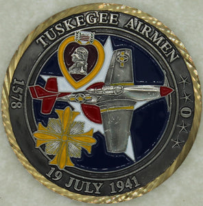 Tuskegee Airman 332nd Fighter Group Army Air Core Challenge Coin