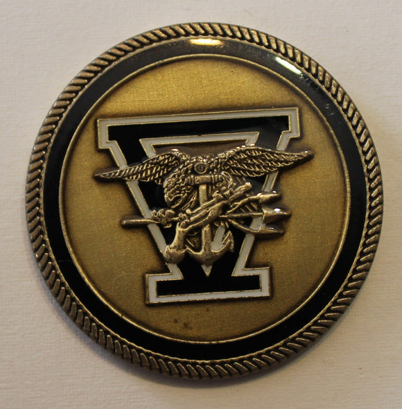 Commander SEAL Team 5 / Five Don't Tread On Me Navy Challenge Coin