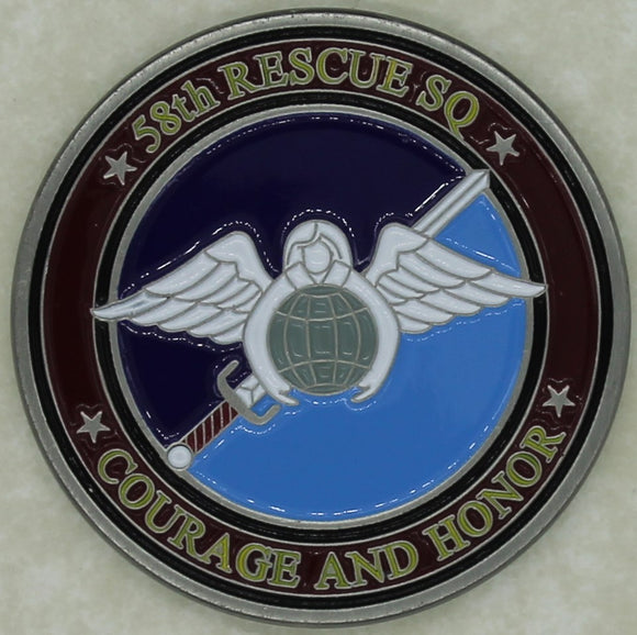 58th Rescue Squadron Pararesuce/PJ Air Force Challenge Coin