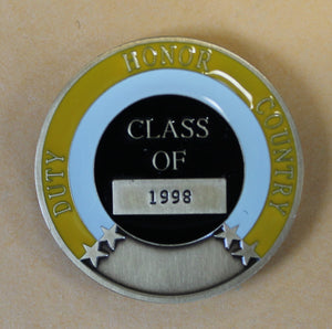 West Point Academy New York 1998 Graduation Hard Baked Enamel Challenge Coin