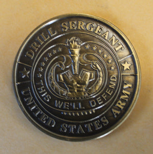US Army Drill Sergeant No Task Too Great Challenge Coin