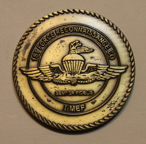 1st Marine Special Operations Battalion 1st Force Reconnaissance Recon Company MARSOC Challenge Coin