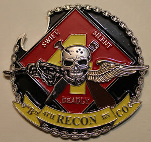 4th Reconnaissance Battalion Bravo Company Marine MARSOC Challenge Coin