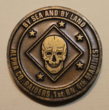 4th Marines 1st Battalion Alpha Company Raiders  MARSOC Challenge Coin