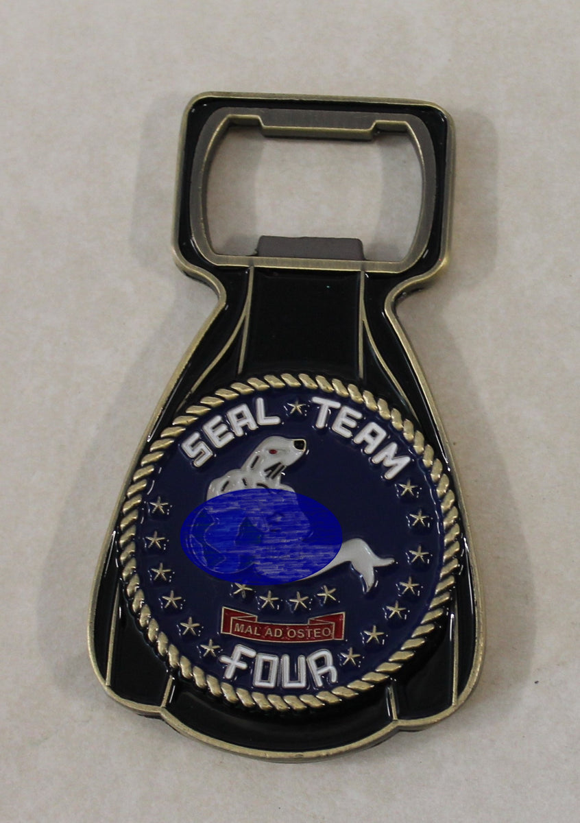 Naval Special Warfare SEAL Team 4 / Four Opener Chief Mess Navy Challe ...