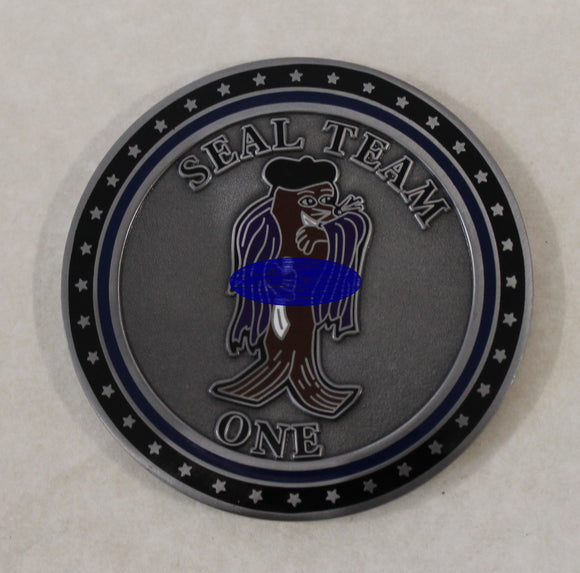 Naval Special Warfare SEAL Team 1 / One 1 Troop Navy Challenge Coin
