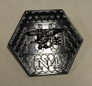 Limited!!! SEAL Team 3 / Three N4 Operations All Black Version Navy Challenge Coin