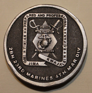 4th Marine Division 23rd Marines 2nd Battalion Marine Challenge Coin